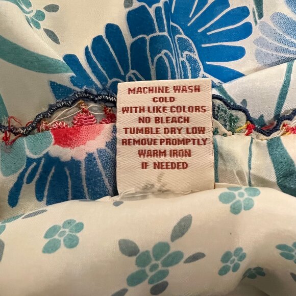 SUNDANCE FLORAL SILK BLOUSE SIZE M - Picture 4 of 8